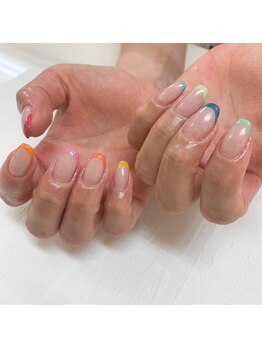 アバネイル 藤が丘(AVA NAIL)/【カラフルフレンチネイル】