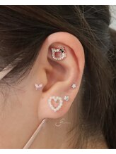 ハチナナヨンネイル(f*w874nail)/耳ツボジュエリー