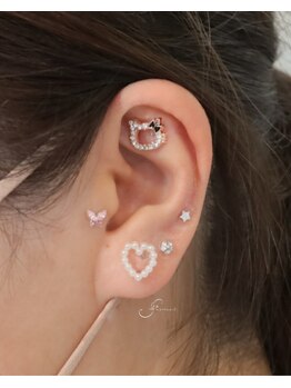 ハチナナヨンネイル(f*w874nail)/耳ツボジュエリー