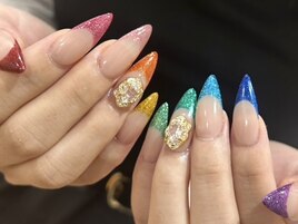 ～カラフルラメフレンチ～