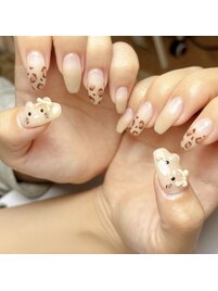 ヒョウ柄　キティー　グラデ