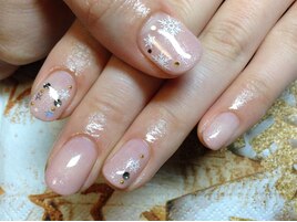 カラーグラ雪の結晶ネイル