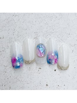 ネイルアンドまつげ リュフェール 五反田(Nail Lufaire)/梅雨ネイル