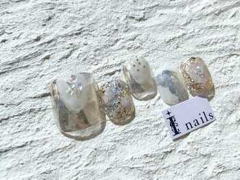 アイネイルズ 池袋店(I-nails)/メタルシルバーニュアンス