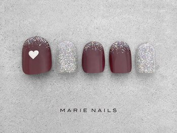 マリー ネイルズ いわきラトブ店(MARIE NAILS)/定額6600円税込 パープル 1114b