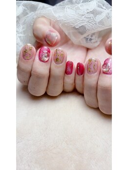 シオン(SION)/天然石ネイル【ルビー】