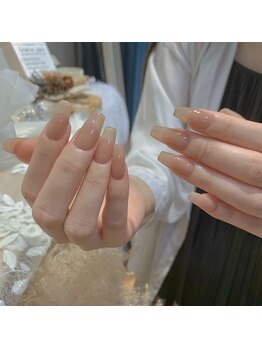 クイーンズビューティーサロン 新宿本店(Queen's beauty salon)/チップ長さ出し10本+ワンカラー