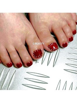 シービューティー(C BEAUTY)/フットネイル/ボルドー/秋