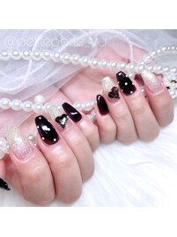 小悪魔カワイイ☆黒ドットネイル