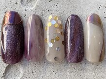 フリークネイル(FREAK Nail)/パープルマグネットドット¥10000