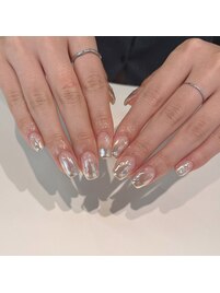 ミラーグラデーションネイル