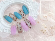 アネラ(ANELA)/夏にも秋にもヒョウ柄ネイル