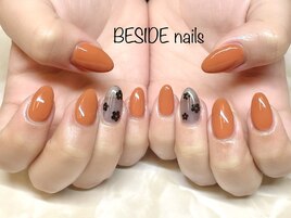 ブラックフラワーネイル