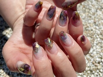 サロンドフォーエイチ(salon de 4H)/秋もインクでニュアンスアート♪