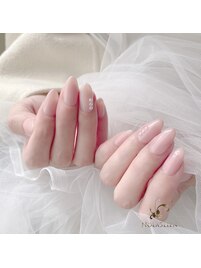 2023 春ネイル ママネイル　桜色