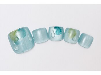 アトリエプラスエヌ(Atelier+N)/【フットネイル】水光梅雨