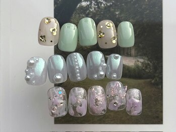 アイネイルズ 恵比寿店(I nails)の写真/悩んだらこれ！毎月新作が出る季節のこだわりデザイン♪マンスリーCollection8500円[恵比寿/パラジェル]