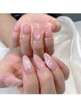 桜ネイルサロン/シール花ネイル