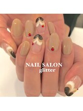 ネイルサロン グリッター(NAIL SALON glitter)/バレンタインネイル