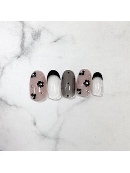 ワンカラージェルネイルショップ イオン新潟東店/フラワーネイル