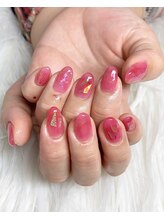 インプレス 鶴見店(Impress)/【Hand】透け感キラキラネイル