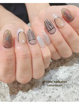 プライベート ネイルサロン マーマ(murmur)/変形フレンチ
