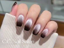 シーシーネイルサロン 池袋(C.C.Nail salon)/黒グラテーション＋マグネット