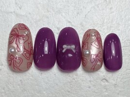 ニュアンスリボンネイル