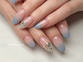 くすみブルーグラデーション