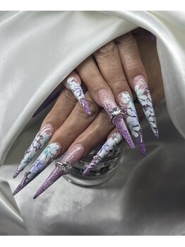 クロスネイル 渋谷店(CROSS nail)/春らしいロングスカルプ