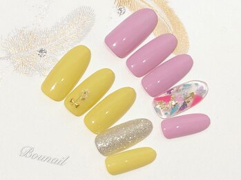 ボネール(nail ＆ eyelash Bounail)/定額コース7480円　パステル