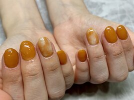 くすみオレンジカラー