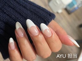 白フレンチネイル　ホワイト