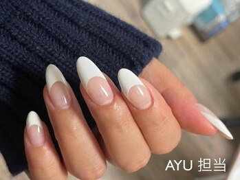 白フレンチネイル　ホワイト