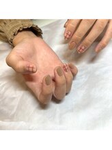 アンドルーチェ 芦屋モンテメール店(ANDRUCHE)/秋色ブラウン/クリアネイル