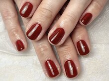 ヘアーアンドネイル ルシア(Hair&Nail Lucia)/ボルドーワンカラーネイル