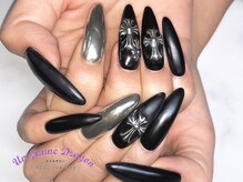 アン ジョーヌドラゴ/【ロングネイル】ブラックネイル