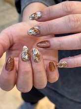 ネイルズキュー(NAILS CUE)/秋ネイル/ブラウン/テラコッタ