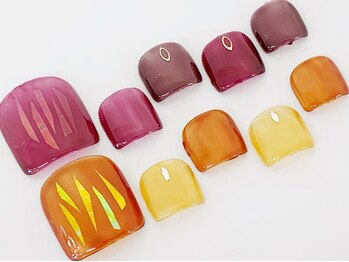 ネイルサロン クイール 小山店(NAIL SALON QUILL)/シースルー+オーロラフィルム