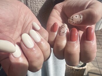 コハ 湘南台店(Koha)/手描きミラー×ワンカラーネイル