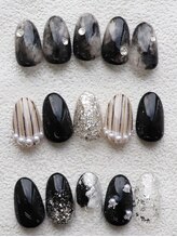 セラピッシュネイル (therapish nail)/ブラックネイル￥7700