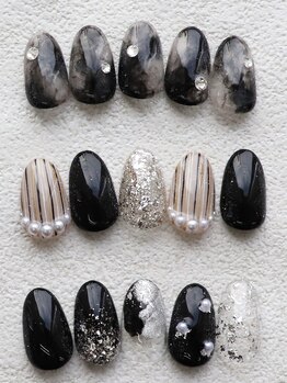 セラピッシュネイル (therapish nail)/ブラックネイル￥7700