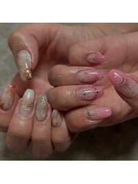 ニュアンスネイル×手書きアート