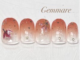 秋の紅葉グラデーションネイル