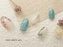 ネイルサロン ソウ 心斎橋店(Nail Salon Sou)/フラワーネイル★