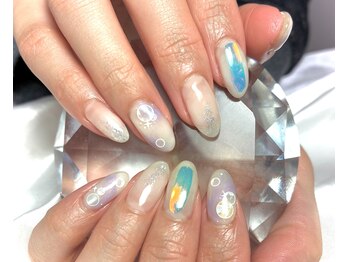 アールケーネイル 中野坂上(RK nail)/水滴ネイル　パープル