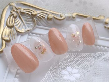 ネイルサロンアンドスクール ラフィーネ 池袋店/ふわっとチークネイル◆￥6990