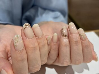 クルネ(QULNE)/フラワーネイル/リボン