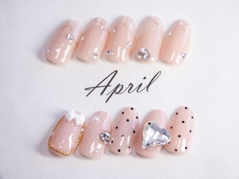 エイプリルプラス(April plus)/りぼん＆フレンチネイル