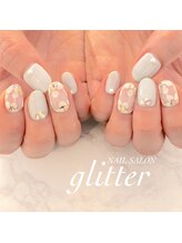 ネイルサロン グリッター(NAIL SALON glitter)/お花ネイル